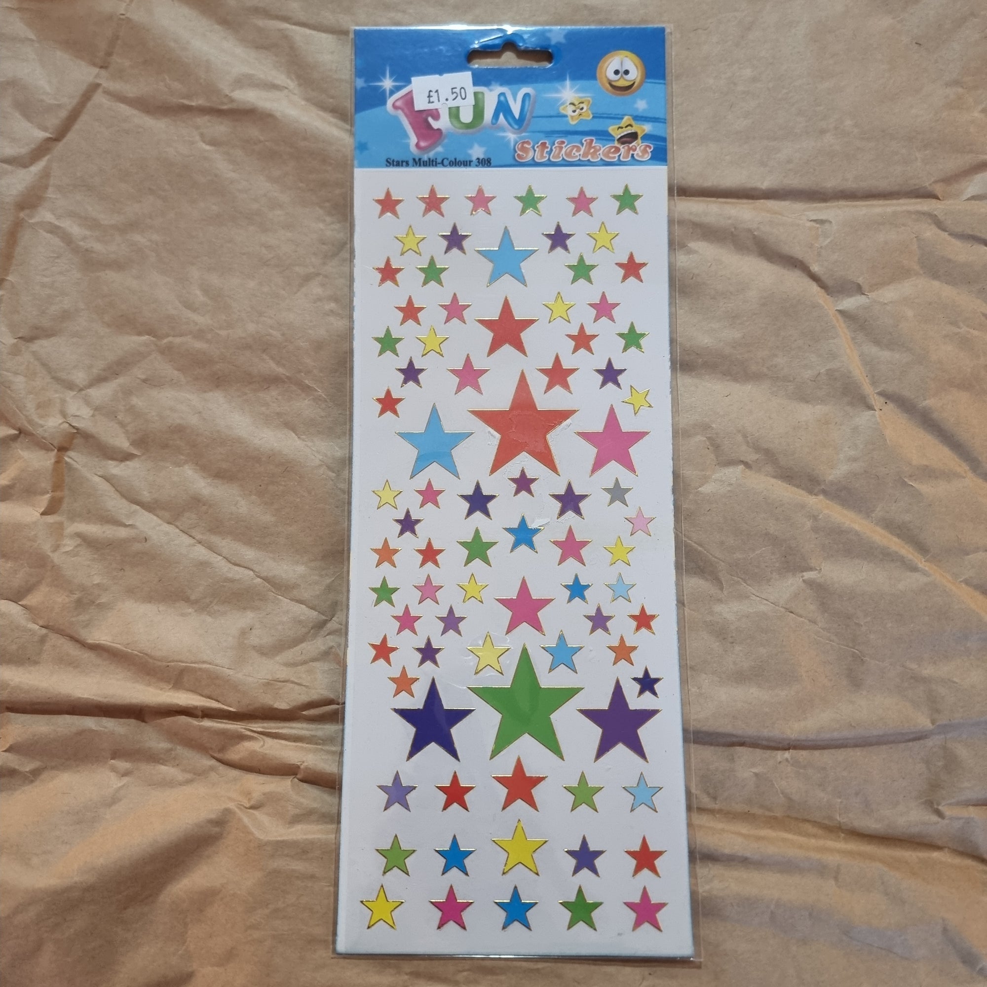 Fun Stickers ~ Stars Multi-Colour 308