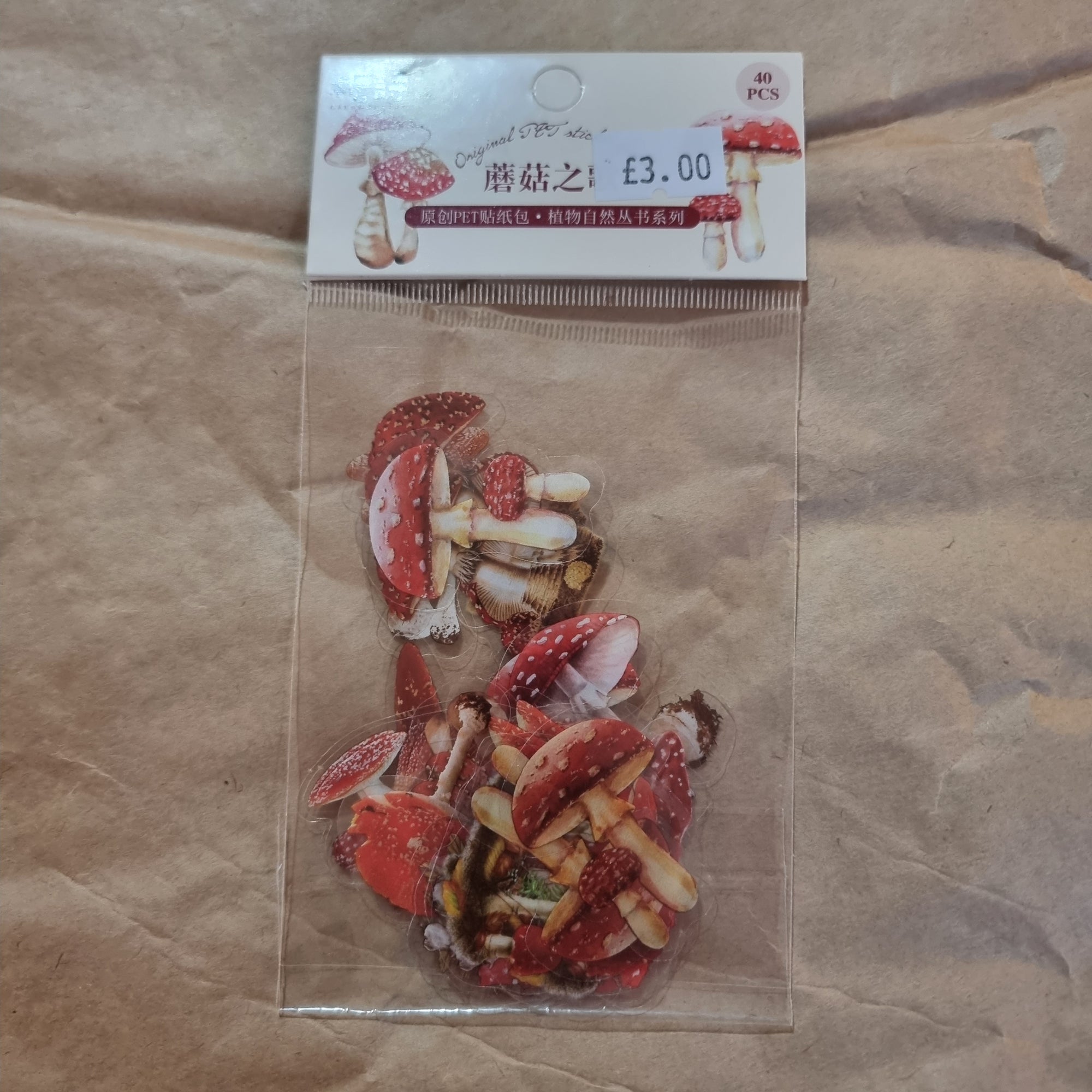 Red Mushroom 40PCS Stickers