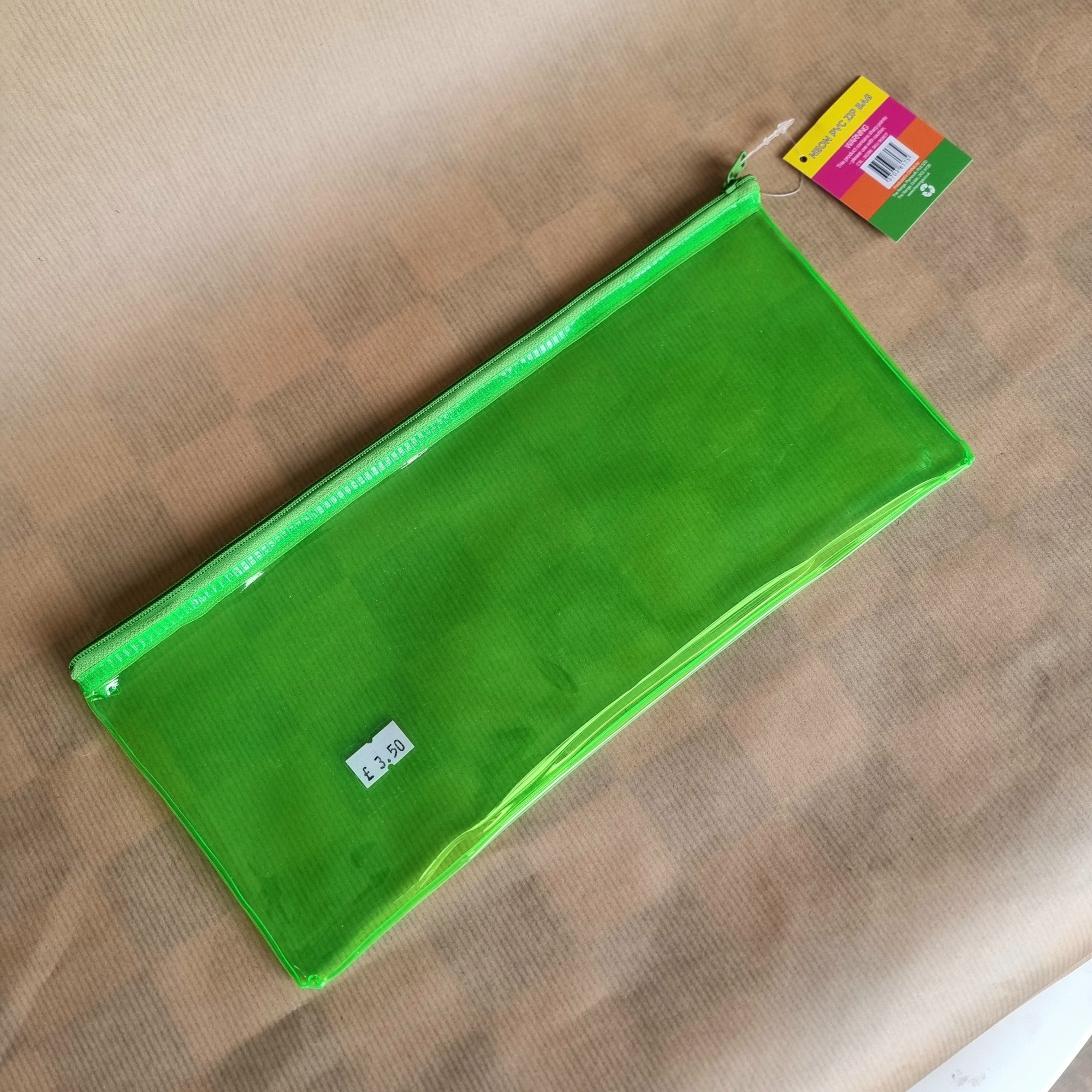 Transparent Neon PVC Zip Pencil Case
