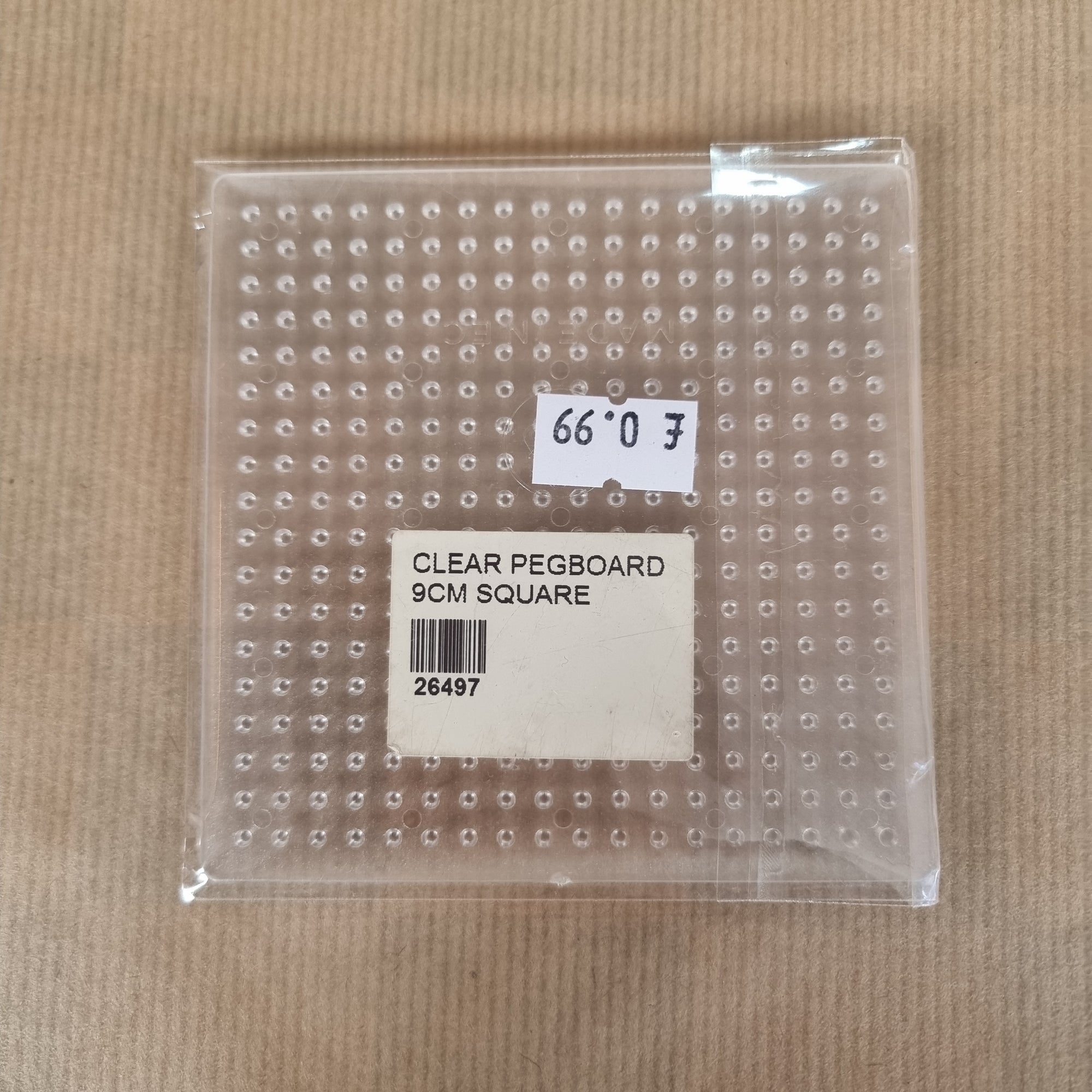 Clear Pegboard 9cm Square