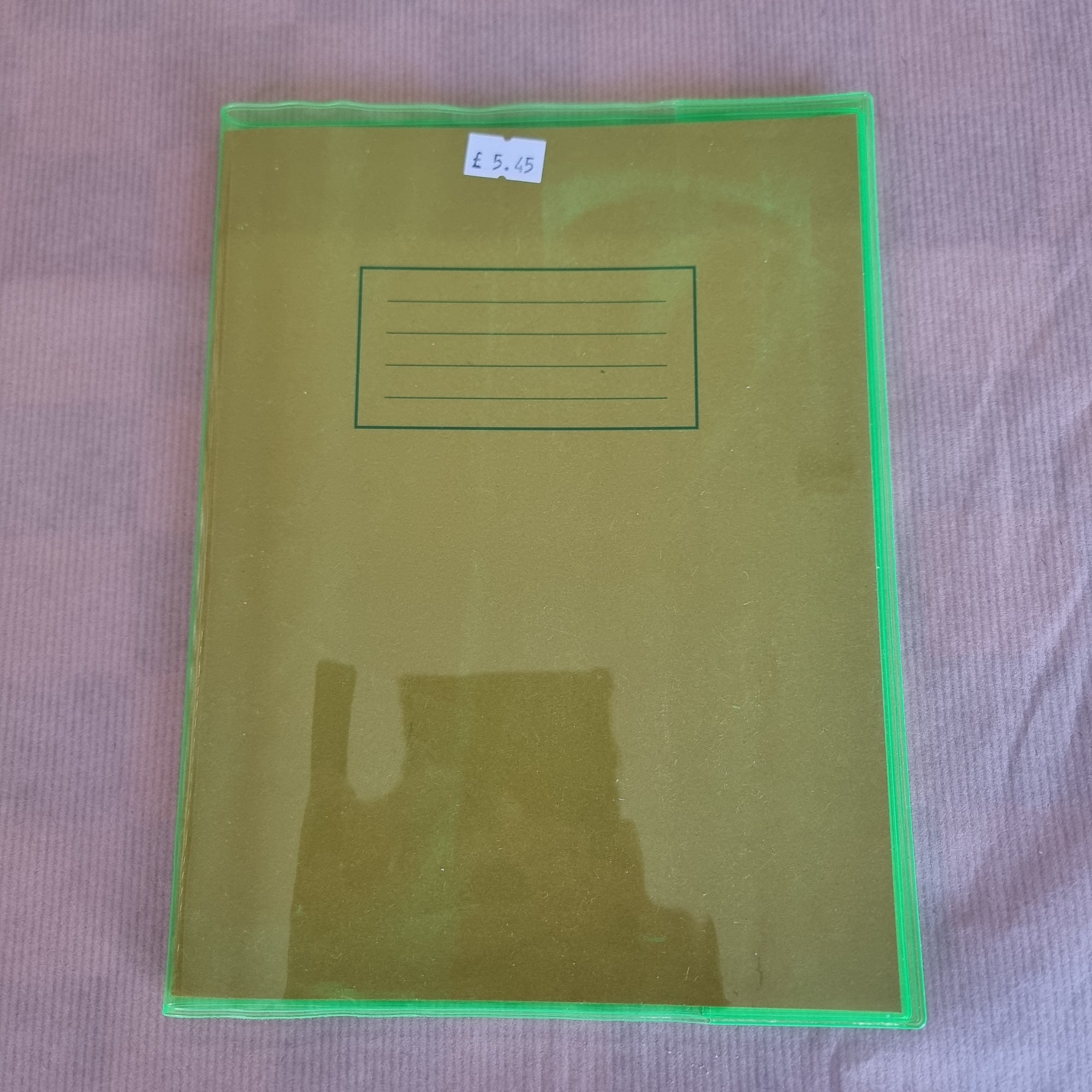 Transparent Neon PVC Book Cover