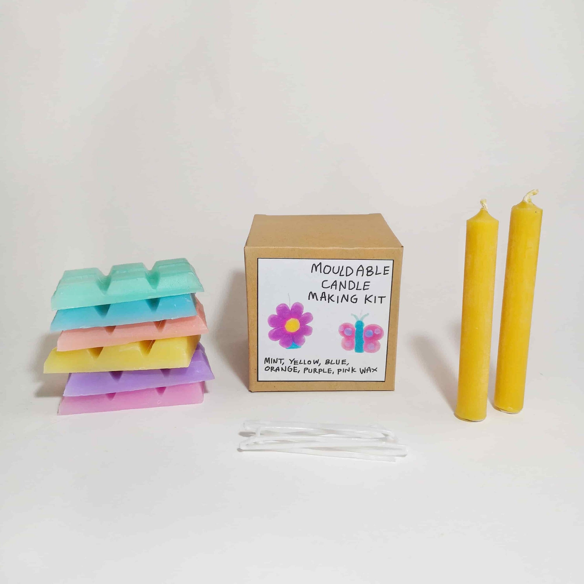 Mouldable candle making kit ~ pastel colours