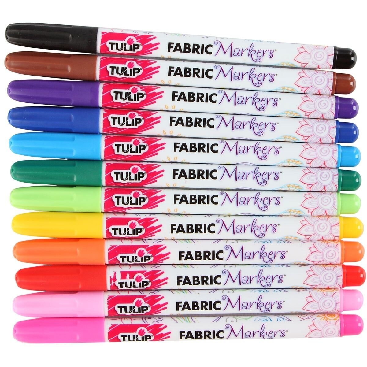 Fine Tip Fabric Markers - 12 Multipack