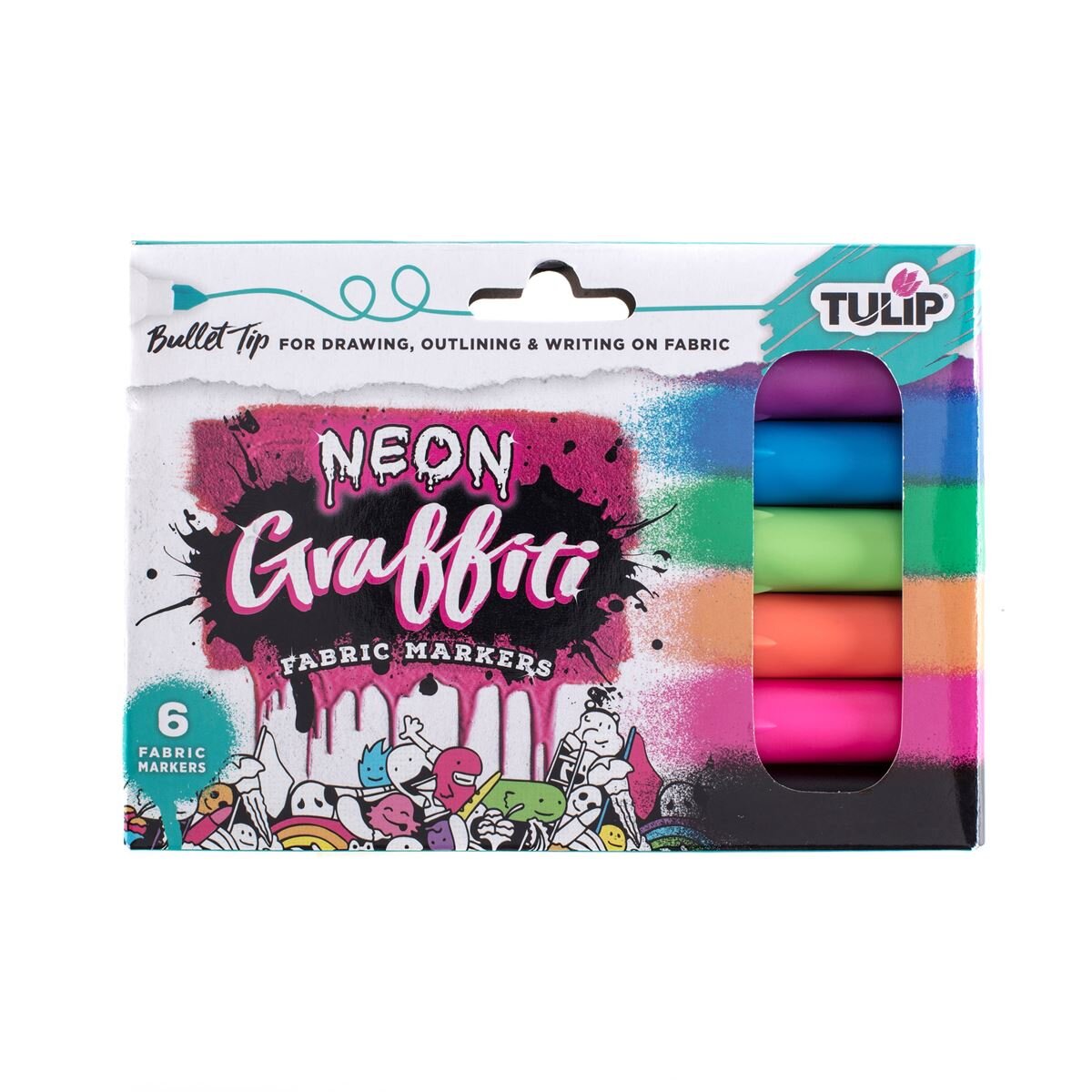 Graffiti Bullet Tip Marker - 6 Multipack in Neon