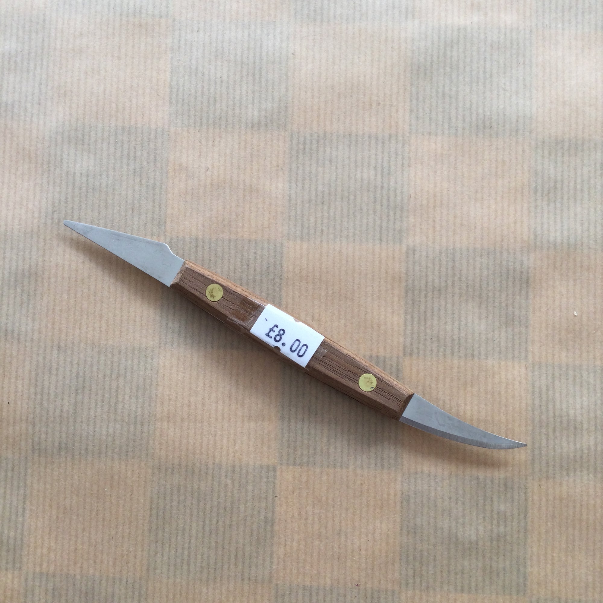 Wooden Double Ended Pottery Knife