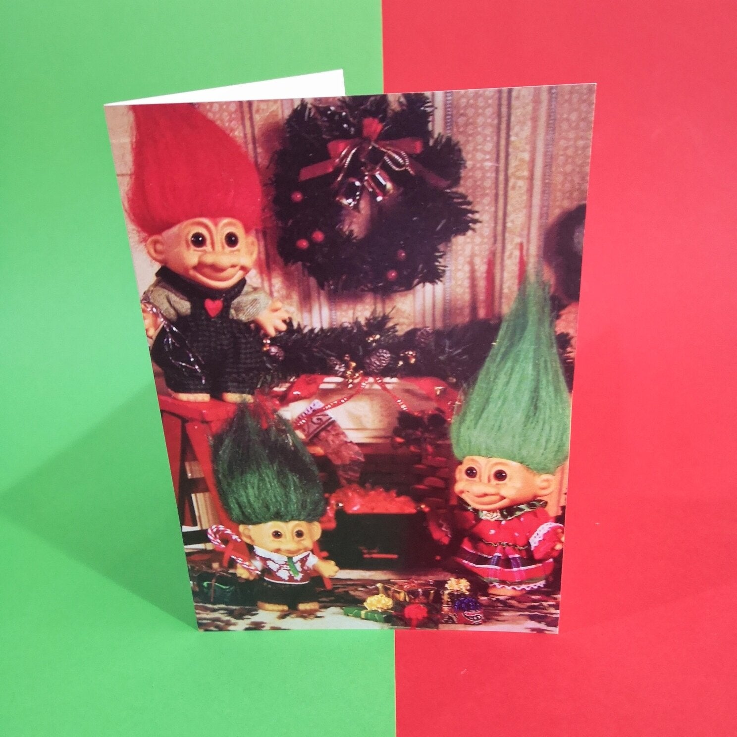 Christmas troll cards